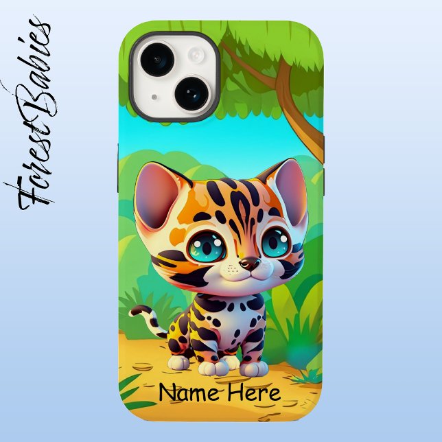 Crianças Cachorros Selvagem Tiger Selgle Safari Ca (Tiger, Customizable ForestBabies Case-Mate iPhone Case)