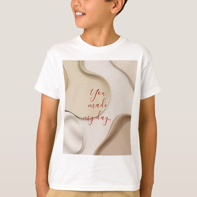 Crianças camiseta clássica em na moda gráfico (Frente)