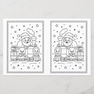 Crianças Coloração de Natal Papais noeis de Página