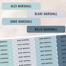 Crianças com código de cores legal Etiquetas com n