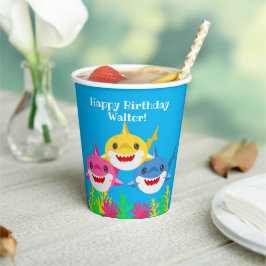 Crianças Comemoração Amarelo do Tubarão e da Famíl