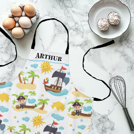 Crianças Cute Pirate Ship Patterno Personalizado A