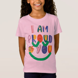 Crianças da Camisa T Orgulhosas de vocês escrevem 