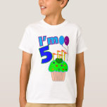 Crianças de 5 anos Camisas de aniversário e presen<br><div class="desc">Camisetas de aniversário de cinco anos e presentes de festa,  ímanes,  botões,  camisas,  canecas,  cartões de saudação,  cupcake adorável</div>