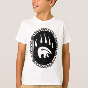 Crianças de Arte de Urso Tribal Camisetas Ursinho