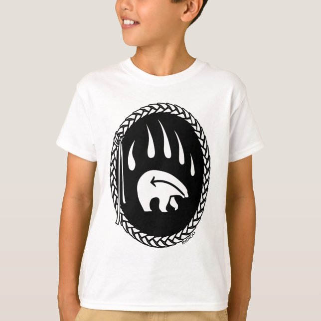 Crianças de Arte de Urso Tribal Camisetas Ursinhos (Frente)