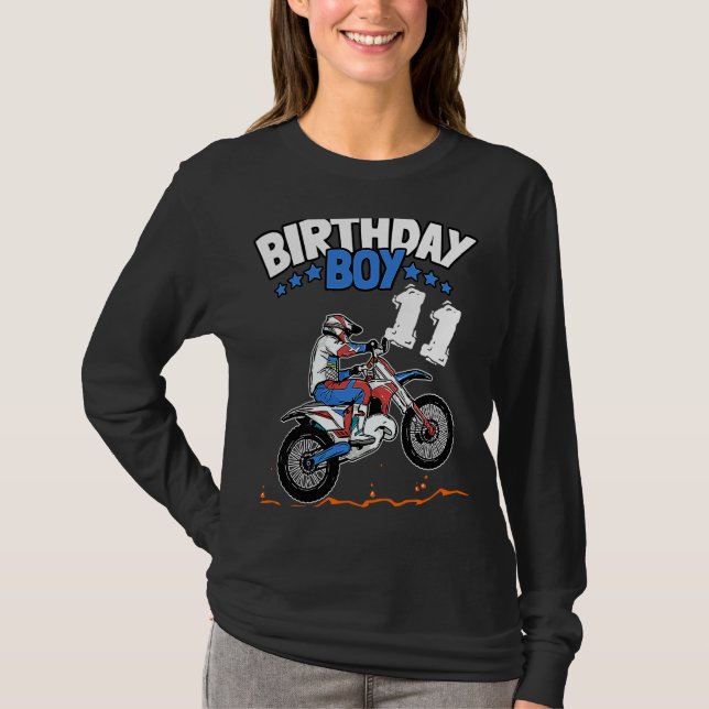 Crianças De Camada De Camisa De 11 Birthday Dirt 1 (Frente)