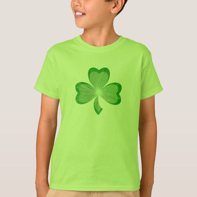 Crianças de camisetas básicas de Shamrock (Frente)