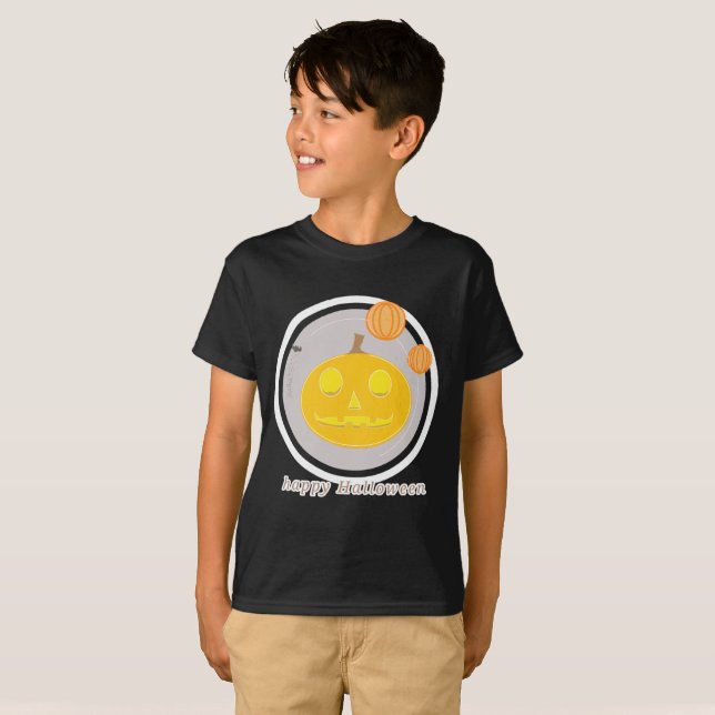 crianças de camisetas de halloween felizes (Frente Completa)