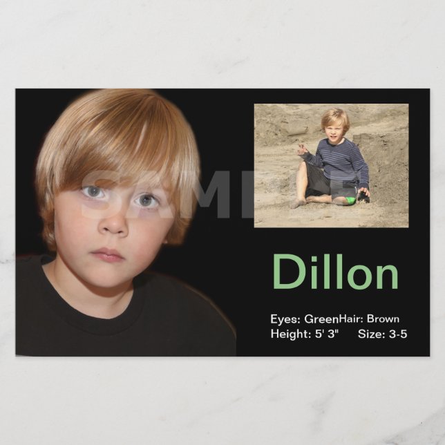 Crianças de Cartões Comp Modelo de barato (Frente)