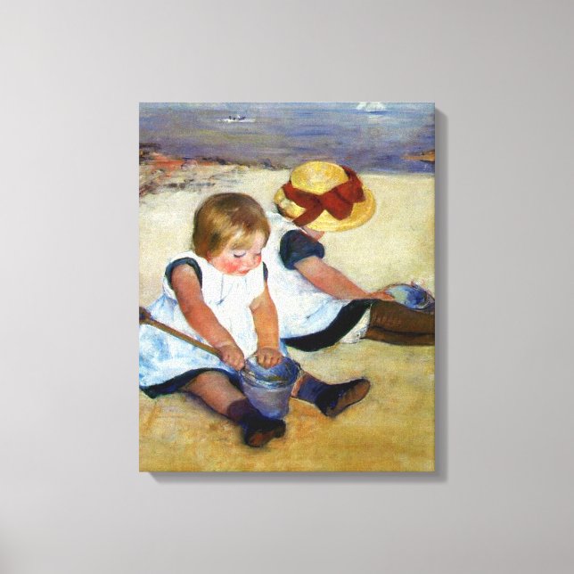 Crianças de Cassatt na Canvas da Praia (Frente)