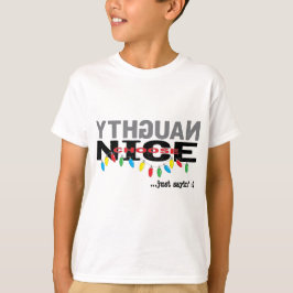 Crianças de Natal T-Shirt "NAUGHTY Choice NICE"