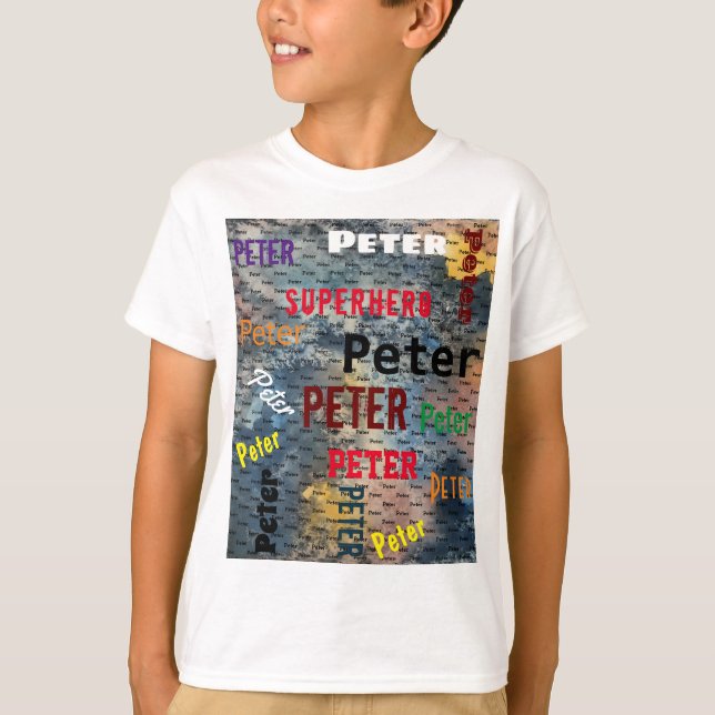 CRIANÇAS DE NOME RECORRENTE DANDO poder à camiseta (Frente)