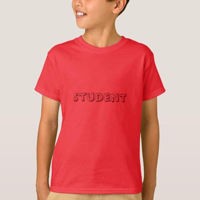 Crianças de Texto Personalizadas Estudantes Camisa (Frente)