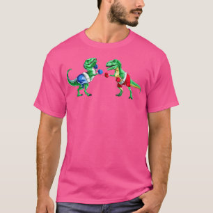 Crianças Dinossauro Boxando T Rex T Camisa Present