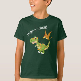 Crianças Dinossauro T-Rex Adicionar Nome T-Shirt