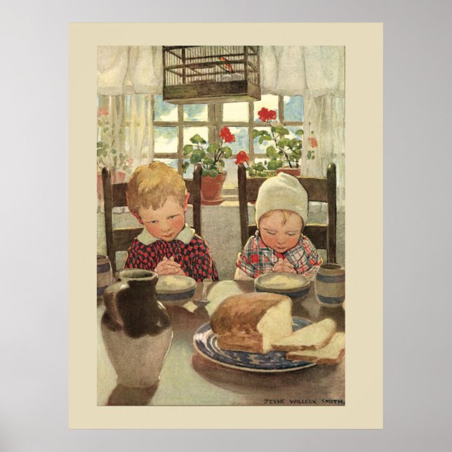 Crianças dizendo Grace Poster (Frente)