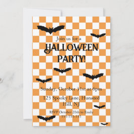 Crianças do Dia das Bruxas convite à Spooky Bats