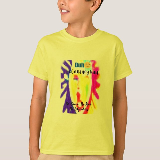 Crianças "Duh" Lendário Tipo T-Shirt (Frente)
