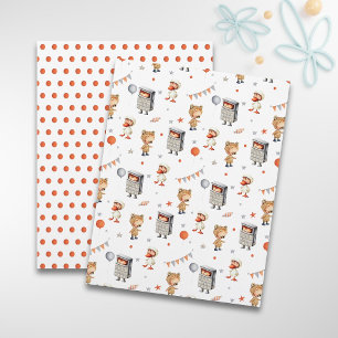 Crianças em fantasias papel de rascunho laranja d