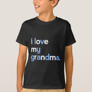 Crianças Eu Amo Minha Vovó Camiseta Para Rapazes V