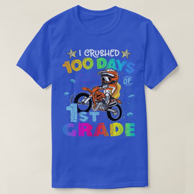 Crianças Eu Esmagava 100 Dias De Camada De Camisa  (Frente do Design)