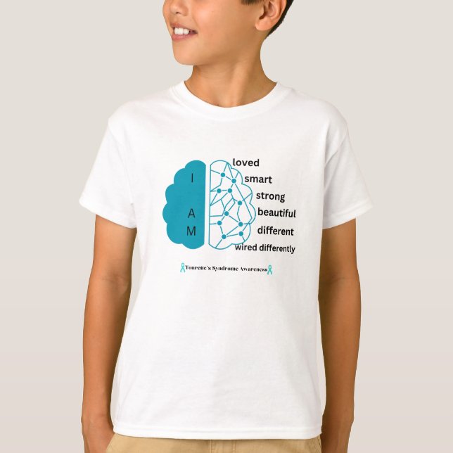 Crianças Eu sou a camiseta da síndrome de Tourette (Frente)