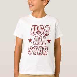 CRIANÇAS EUA TOTALMENTE T-SHIRT