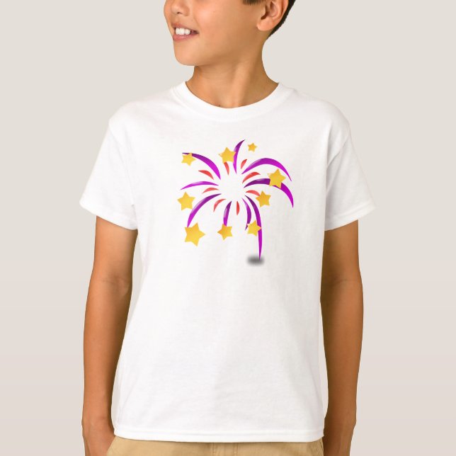 Crianças Fireworks T-Shirt (Frente)