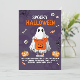 Crianças Halloween - Convite de festas de fantasia