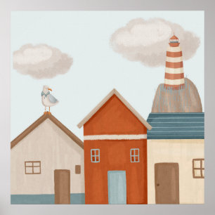 Crianças Impressão de Arte Costeira