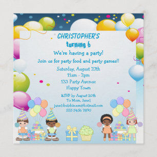 Crianças Jogando em Convites do Partido em Campan