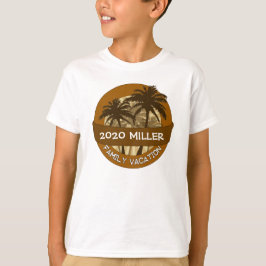 Crianças laranjeiras camisa de férias com nome per