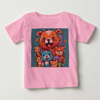 Crianças Leitoras Adoráveis Design de Camisa Anima