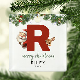 Crianças - Letra R Monograma - Árvore de Natal