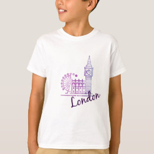 Crianças London T-Shirt Big Ben & London Eye Souve