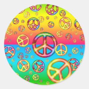 Crianças Loucas, Colores De Autocolantes De Paz