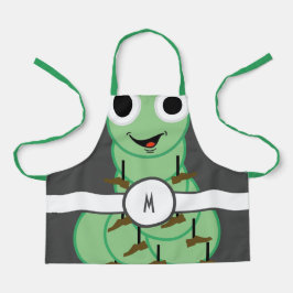 Crianças Monogramadas Apron da lagarta
