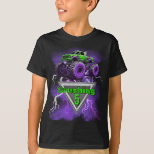 Crianças Monster Truck Esmagando camiseta de anive