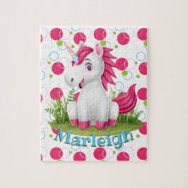Crianças Nome Cute Unicorn Quebra-cabeça Learning 