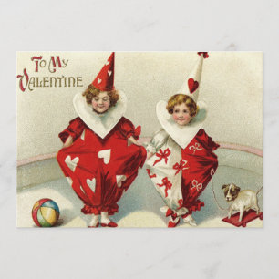 Crianças Palhaçadas Bola de Cachorro Convite para 