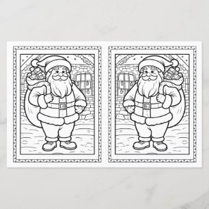 Crianças Papai noel de cor Papel Cartão de Natal M