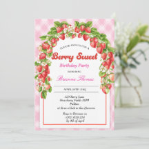 Crianças Personalizadas Berry Sweet Convite de Ani