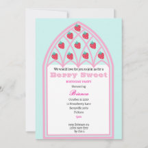 Crianças Personalizadas Berry Sweet Convite de fes