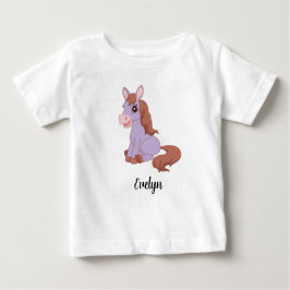 Crianças Personalizadas Meninas de Cavalo Camiseta