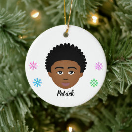 Crianças Personalizadas Ornamento Cerâmico de Cabe