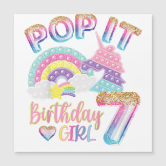 Crianças Pop It 7 Year Birday Shirt para P