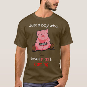 Crianças Porco Camisa Jogos Engraçados Jovens Joga