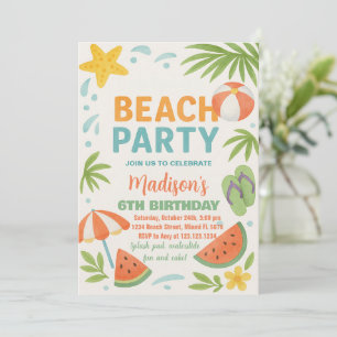 Crianças Praia Convite e Decoração de Aniversário