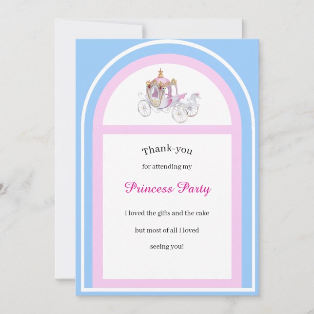 Crianças Princesa Festa de aniversário, Cartões de (Frente)